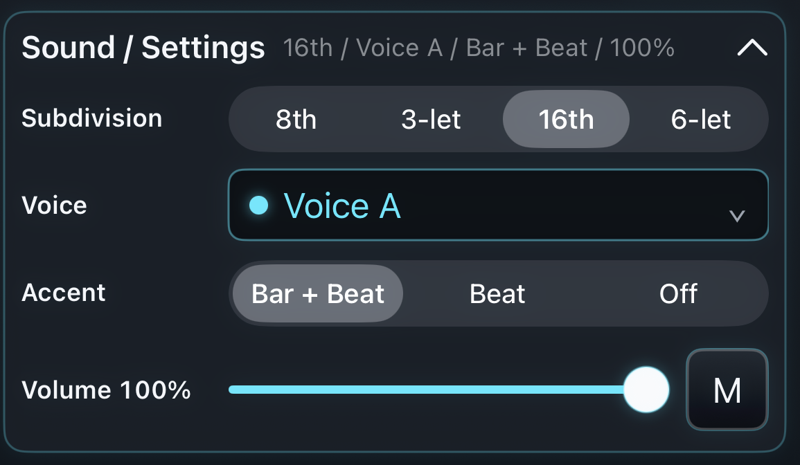 Sound / Settings
