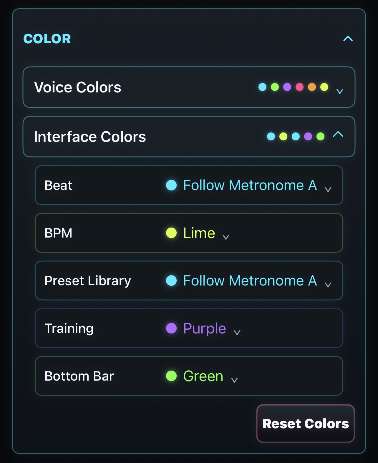 Settings / Color