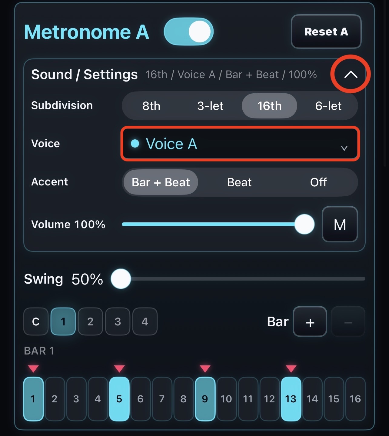 Sound / Settingsの詳細設定