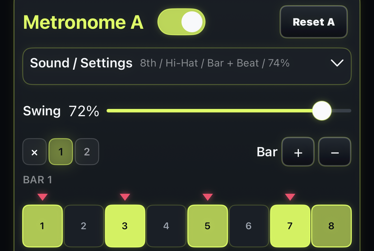75%に近い方がぐっとJAZZっぽく！